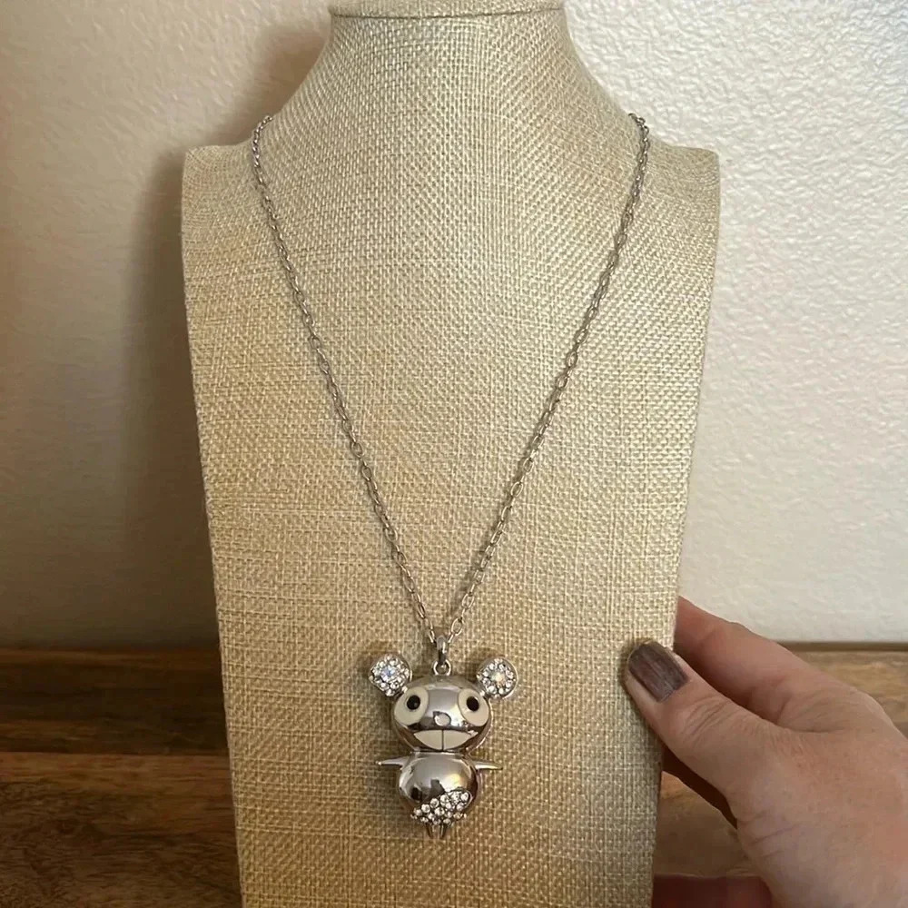 2000’s Y2K Style Cartoon Anime Silver Tone Necklace - Picture 2 of 7